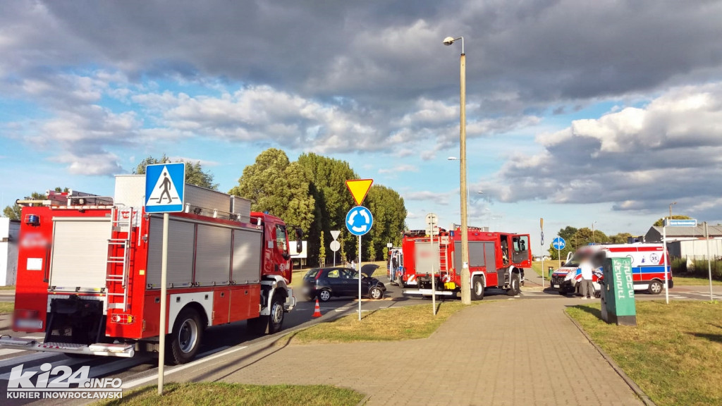 Wypadek na rondzie Marcinkowskiego/Metalowców