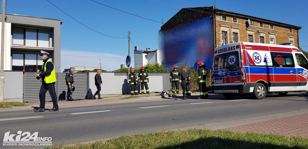 Wypadek motocyklisty na ul. Św. Ducha