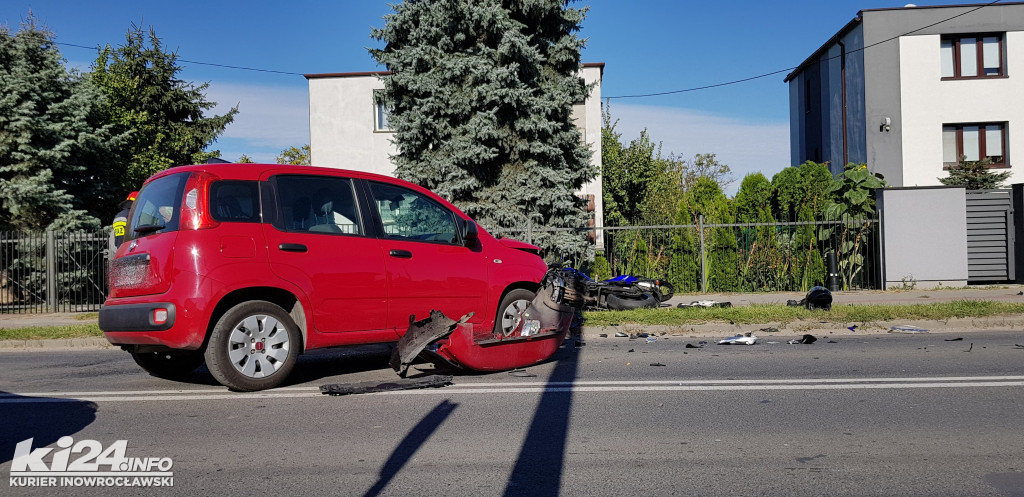 Wypadek motocyklisty na ul. Św. Ducha