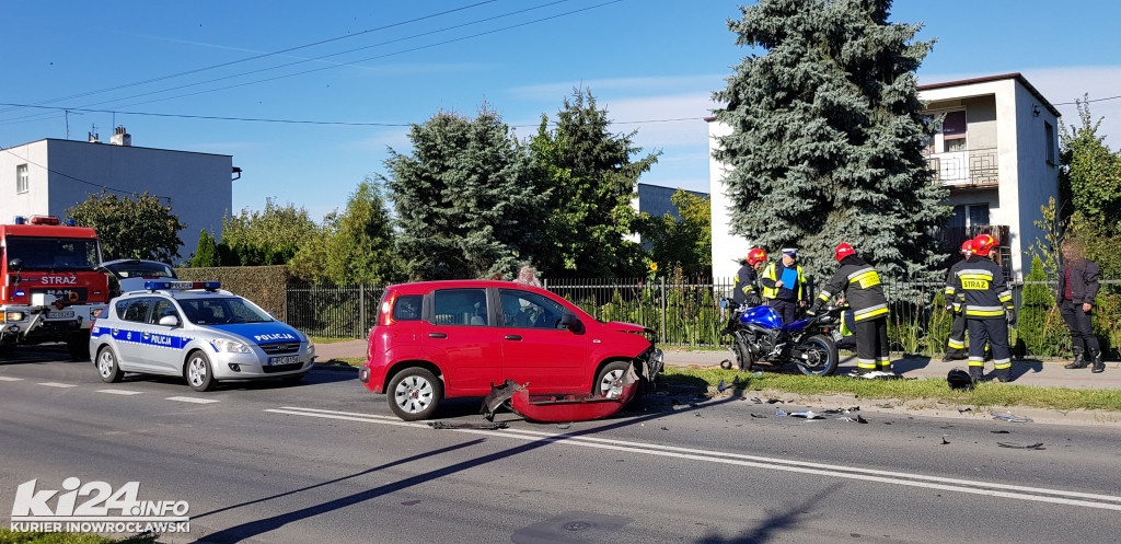 Wypadek motocyklisty na ul. Św. Ducha