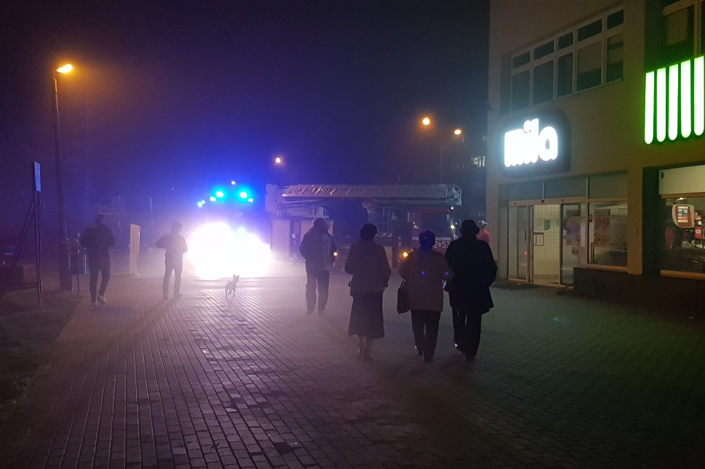 Pożar w markecie na osiedlu Piastowskim