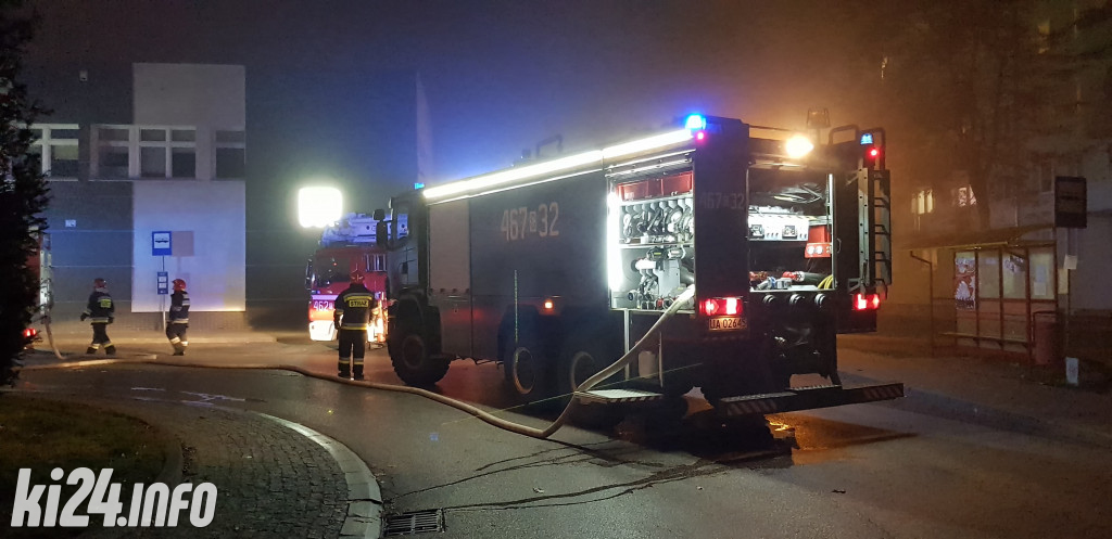 Pożar w markecie na osiedlu Piastowskim