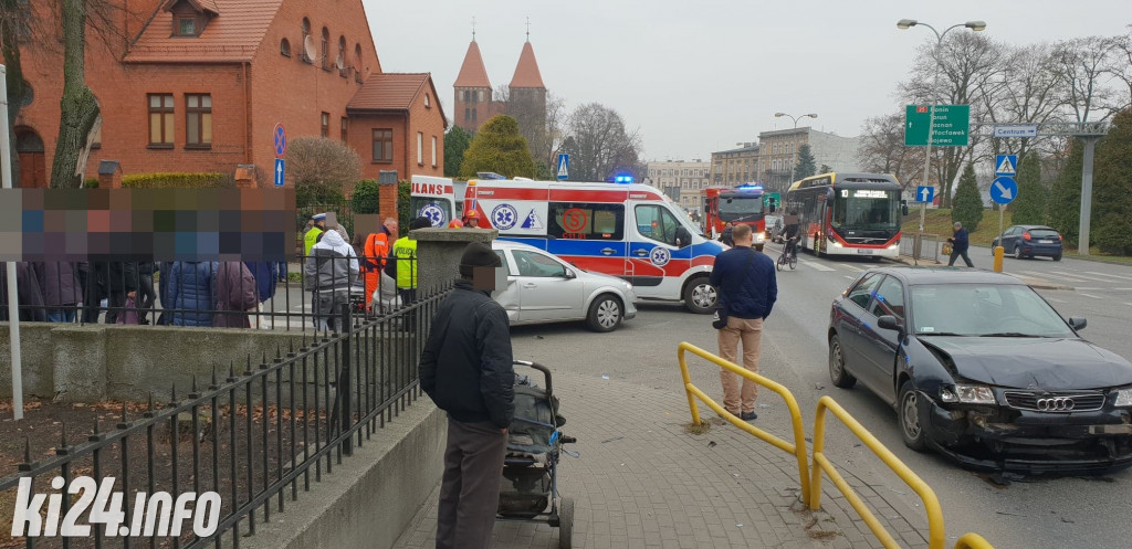 Groźna kraksa w centrum Inowrocławia