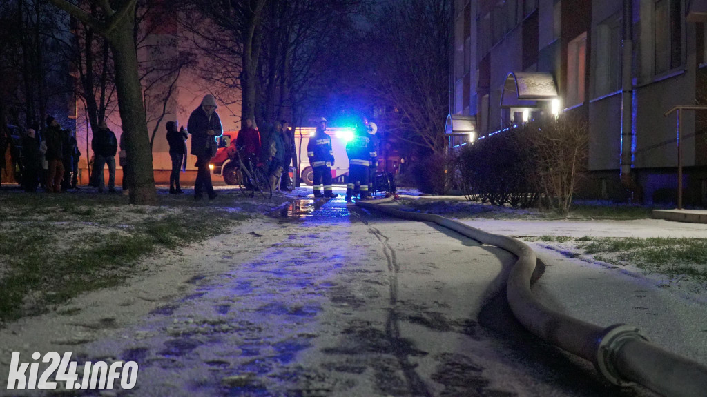 Pożar w bloku przy Krzywoustego
