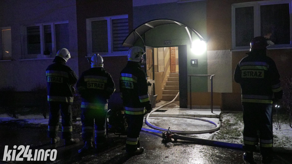 Pożar w bloku przy Krzywoustego