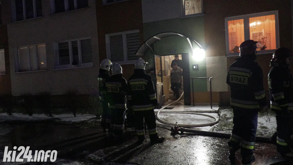 Pożar w bloku przy Krzywoustego