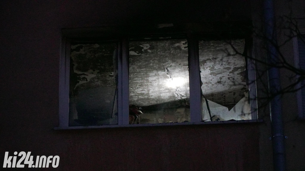 Pożar w bloku przy Krzywoustego