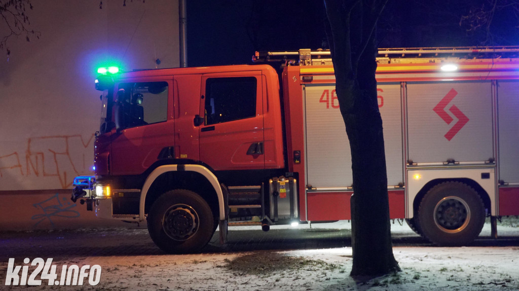 Pożar w bloku przy Krzywoustego
