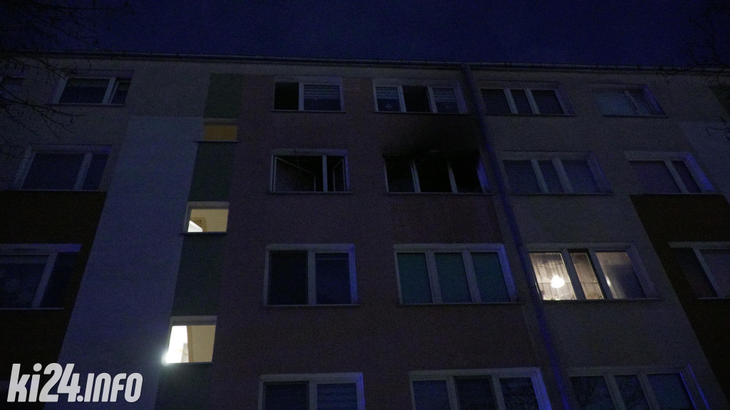 Pożar w bloku przy Krzywoustego
