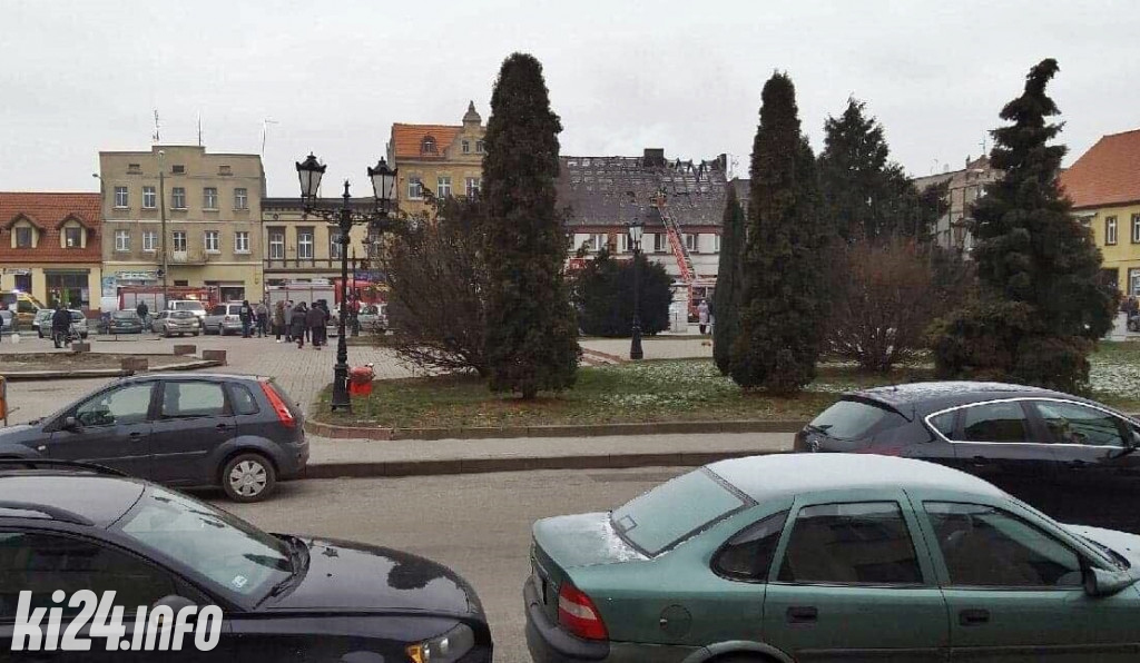 Pożar kamienicy w Strzelnie
