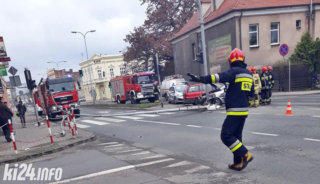 Groźny wypadek na Staszica