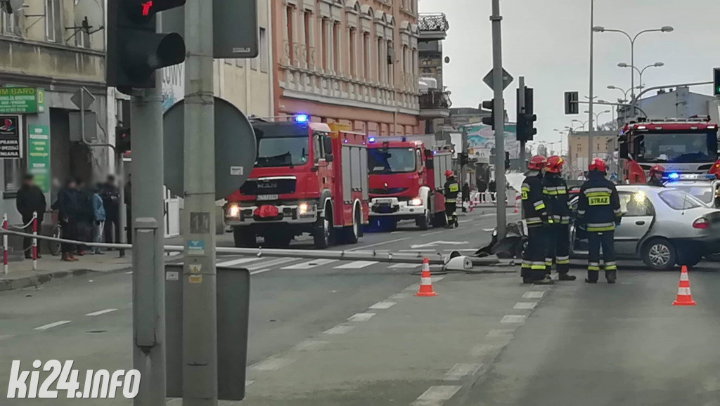 Groźny wypadek na Staszica