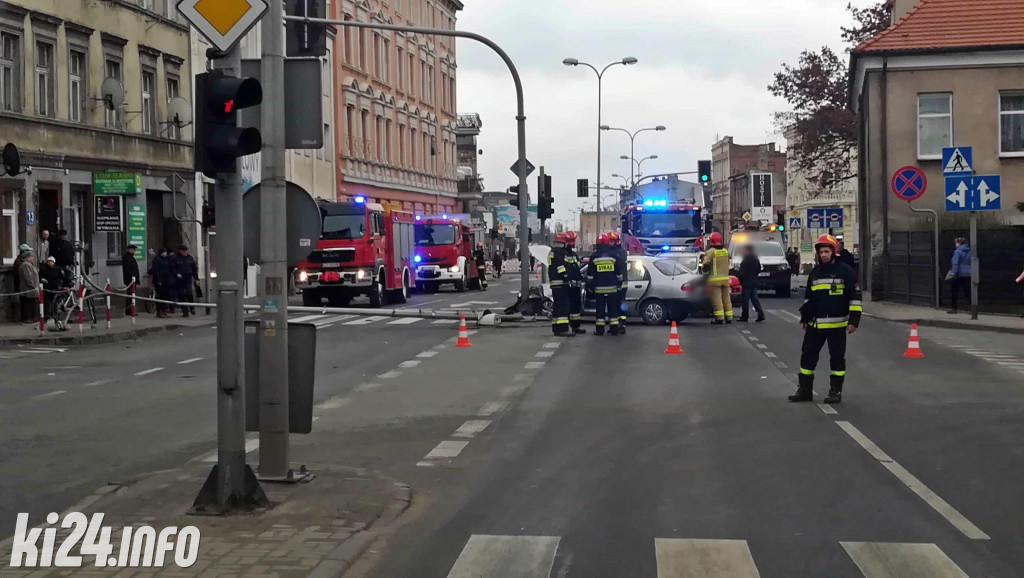 Groźny wypadek na Staszica