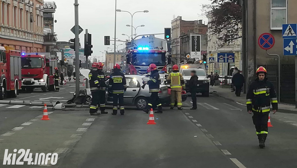 Groźny wypadek na Staszica