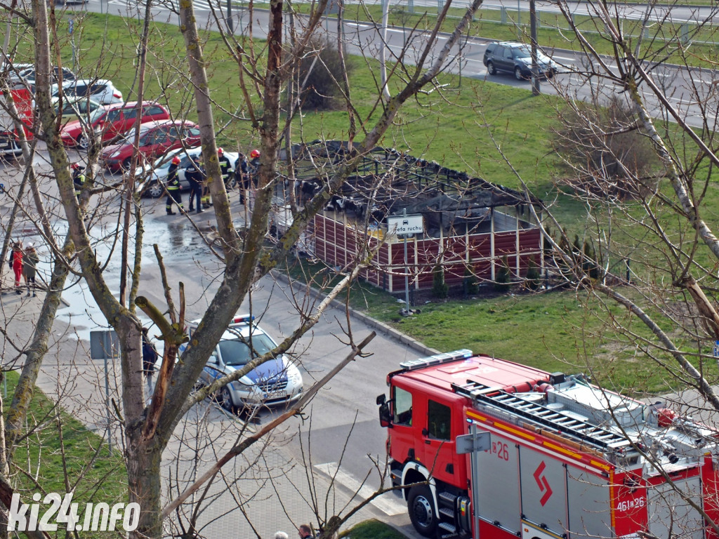 Pożar wiaty śmietnikowej na os. Rąbin