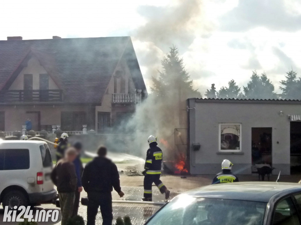 Pożar składowiska opon