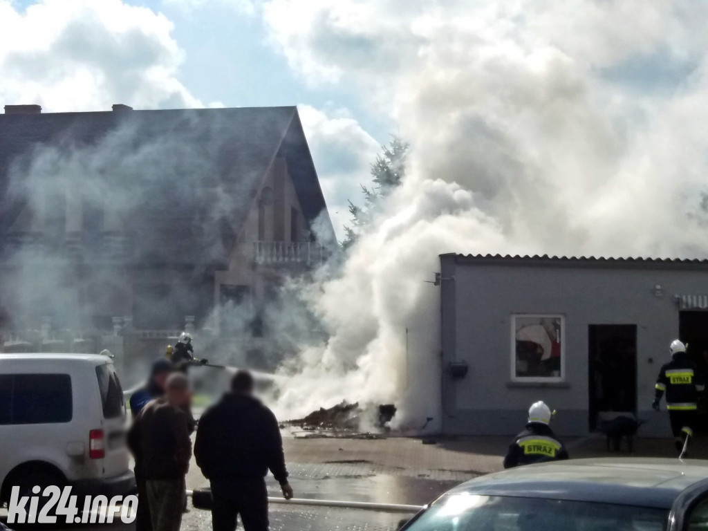 Pożar składowiska opon