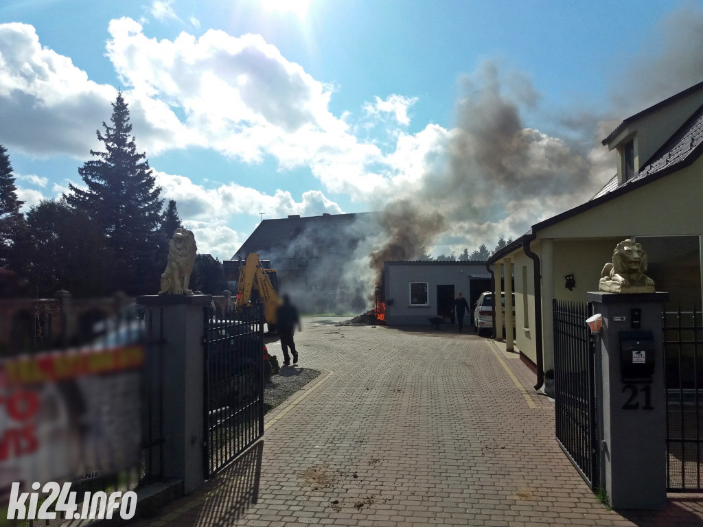 Pożar składowiska opon