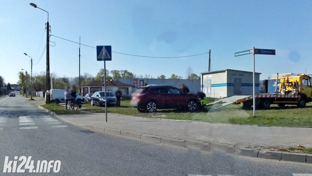 Kraksa na pinezce przy Marcinkowskiego