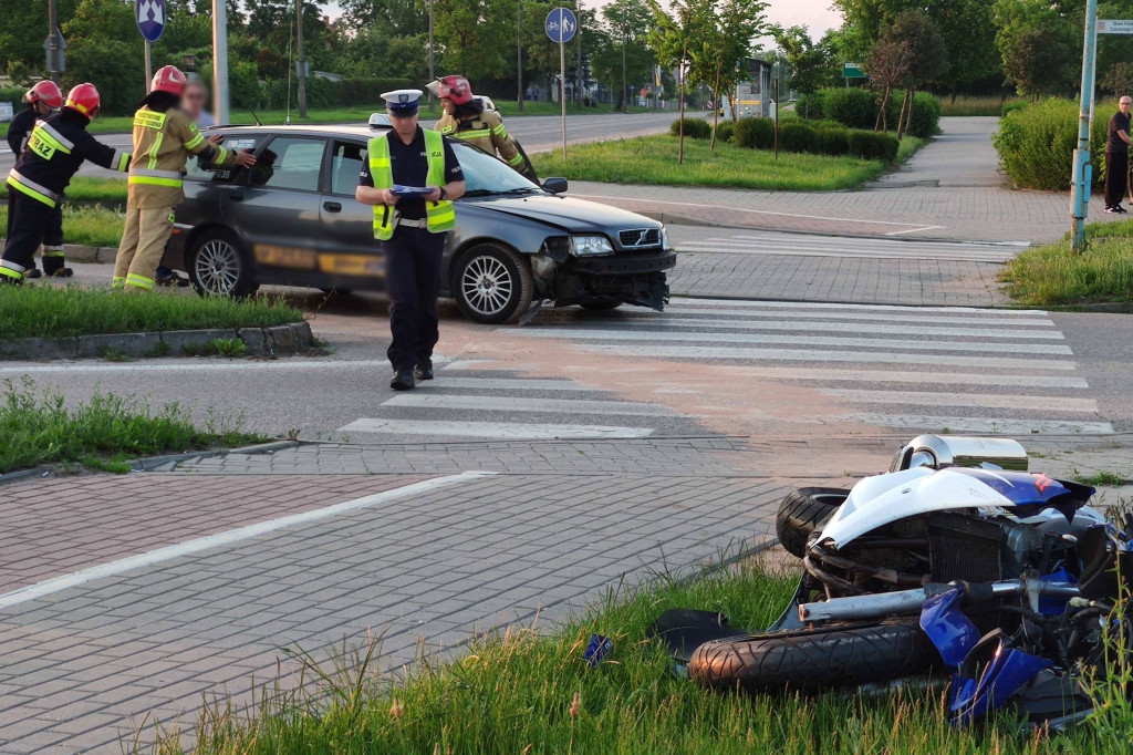Wypadek koło szpitala