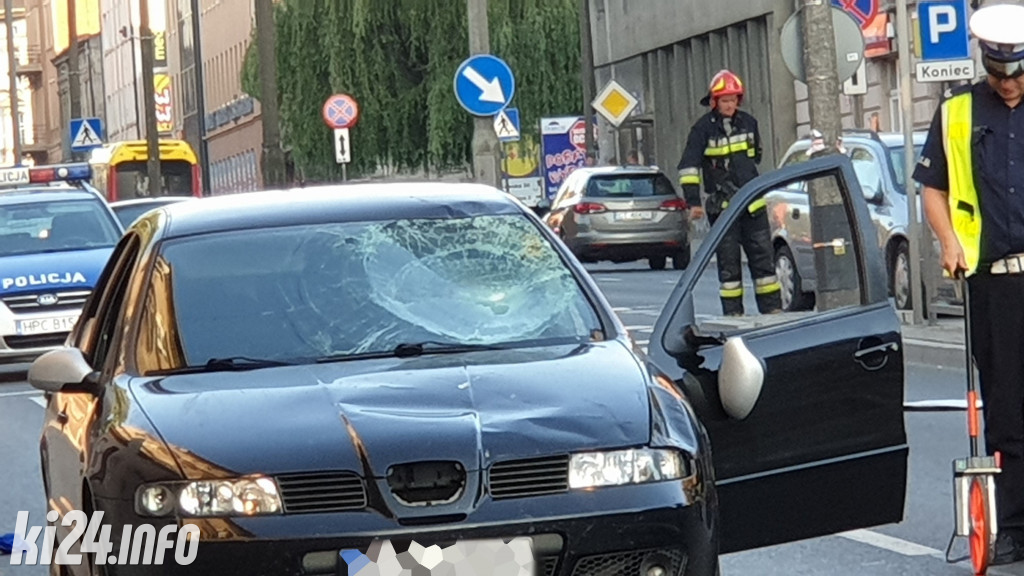 Potrącenie rowerzysty na ul. Dworcowej