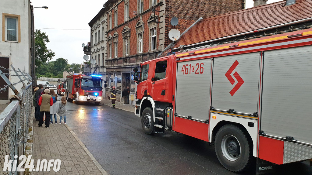Duża akcja strażaków w centrum Inowrocławia