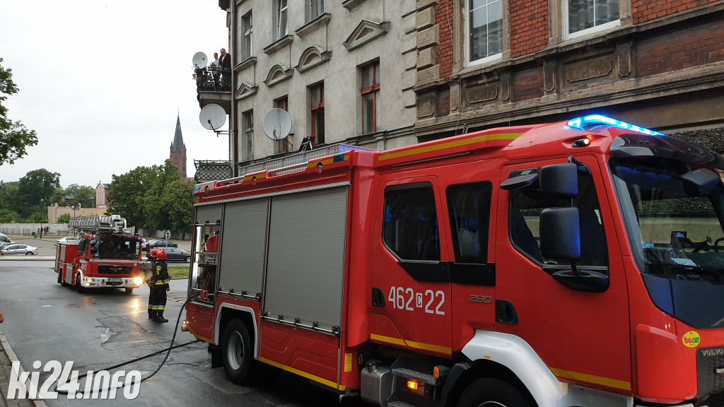 Duża akcja strażaków w centrum Inowrocławia