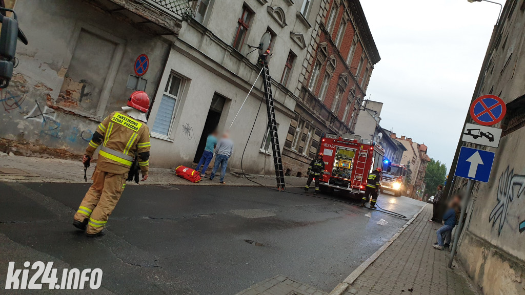 Duża akcja strażaków w centrum Inowrocławia