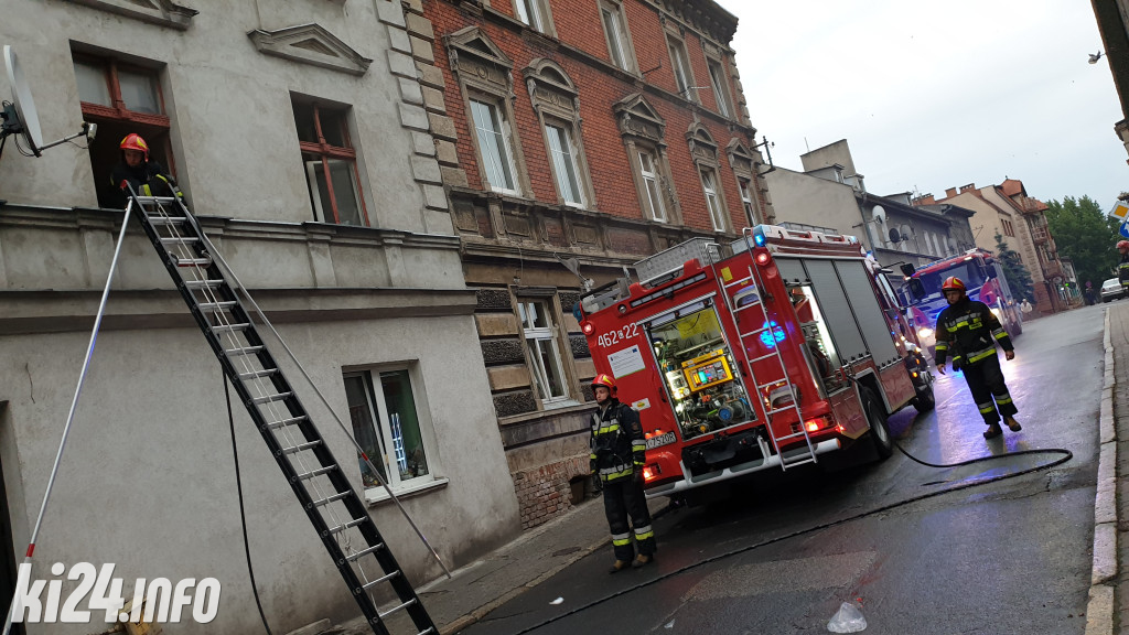 Duża akcja strażaków w centrum Inowrocławia