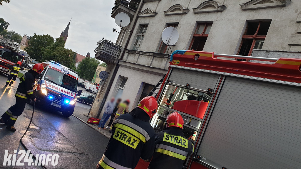 Duża akcja strażaków w centrum Inowrocławia