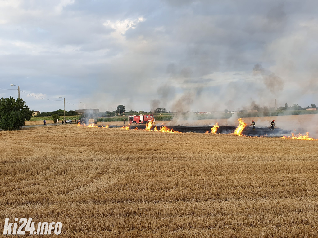 Pożar ścierniska w Mątwach