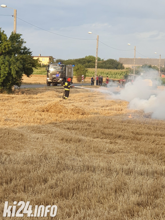 Pożar ścierniska w Mątwach