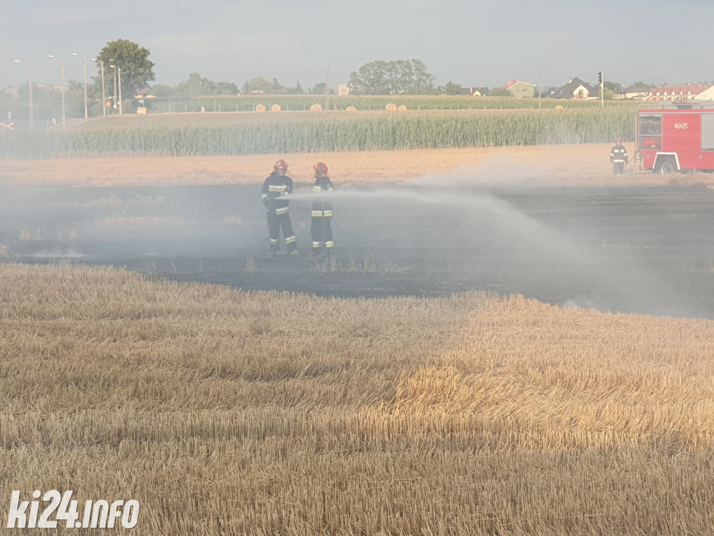 Pożar ścierniska w Mątwach