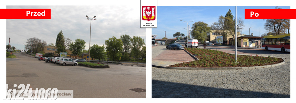 Plac przed dworcem PKP po remoncie