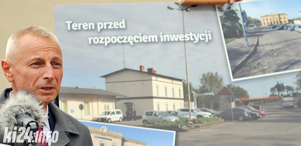 Plac przed dworcem PKP po remoncie