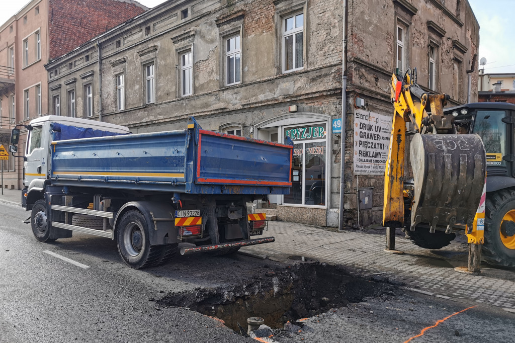 Awaria wodociągu na Dworcowej