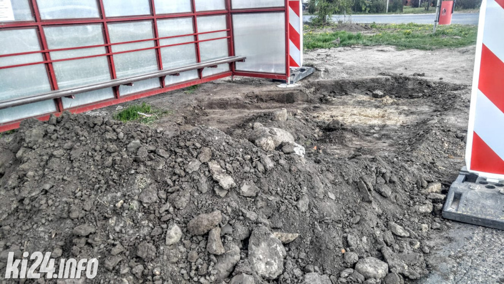 Ludzkie kości pod przystankiem autobusowym