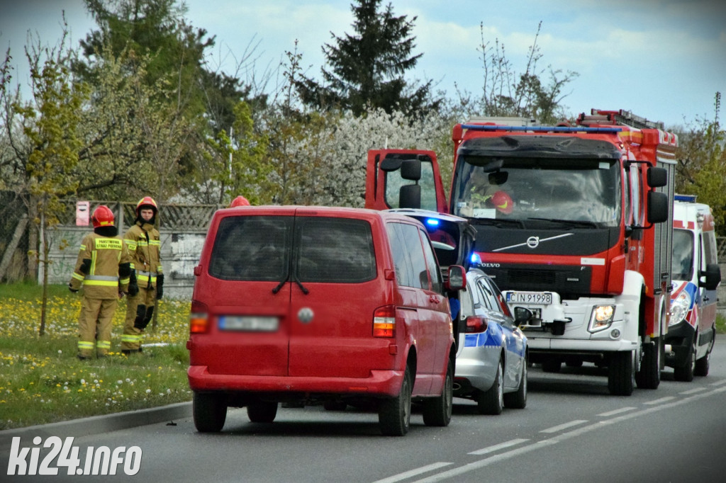 Wypadek motocyklisty na ul. Pileckiego