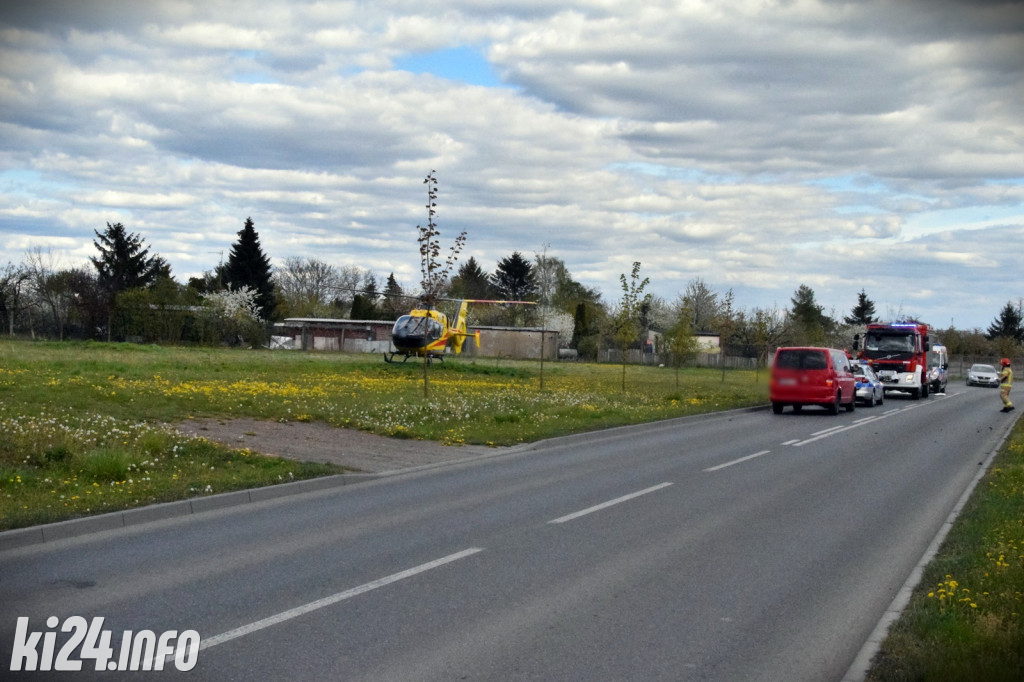 Wypadek motocyklisty na ul. Pileckiego