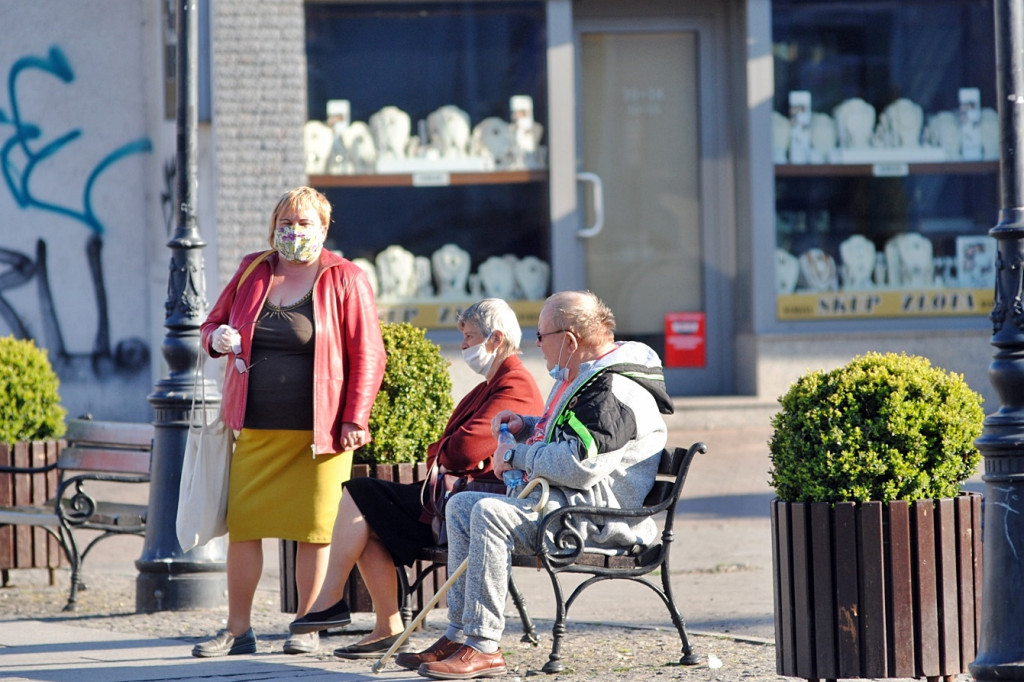 Centrum Inowrocławia w dobie epidemii