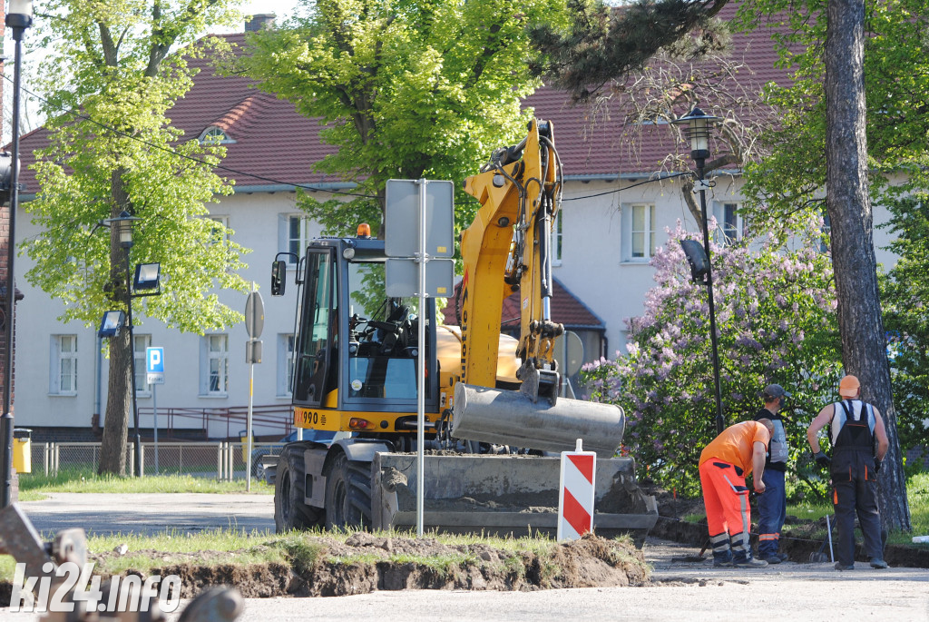 Remont parkingu przed starostwem