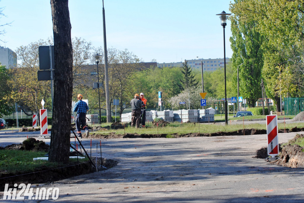 Remont parkingu przed starostwem
