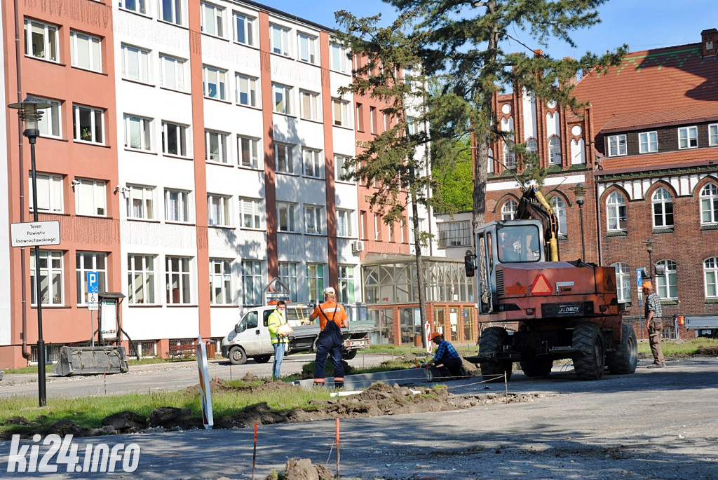 Remont parkingu przed starostwem