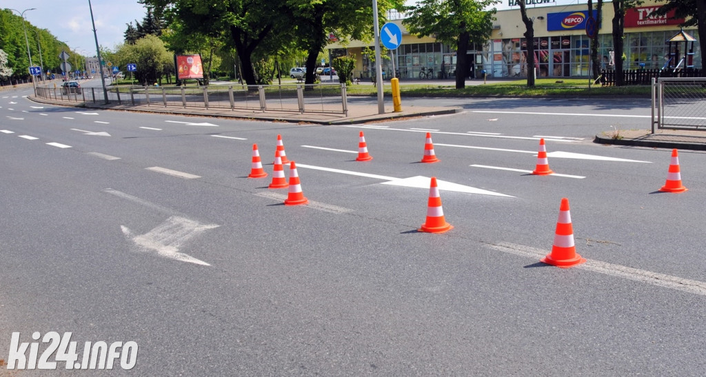 Odświeżanie oznakowania przy Dworcowej i Laubitza