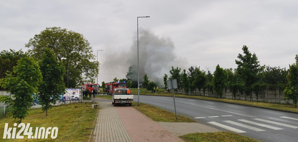 Pożar na działkach