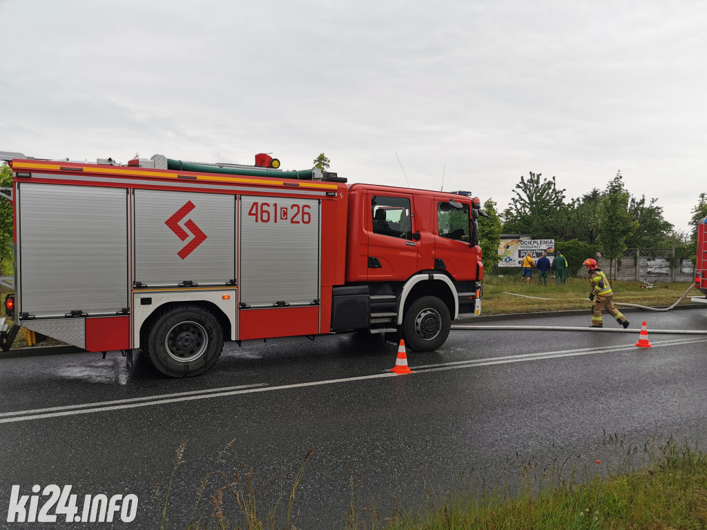 Pożar na działkach
