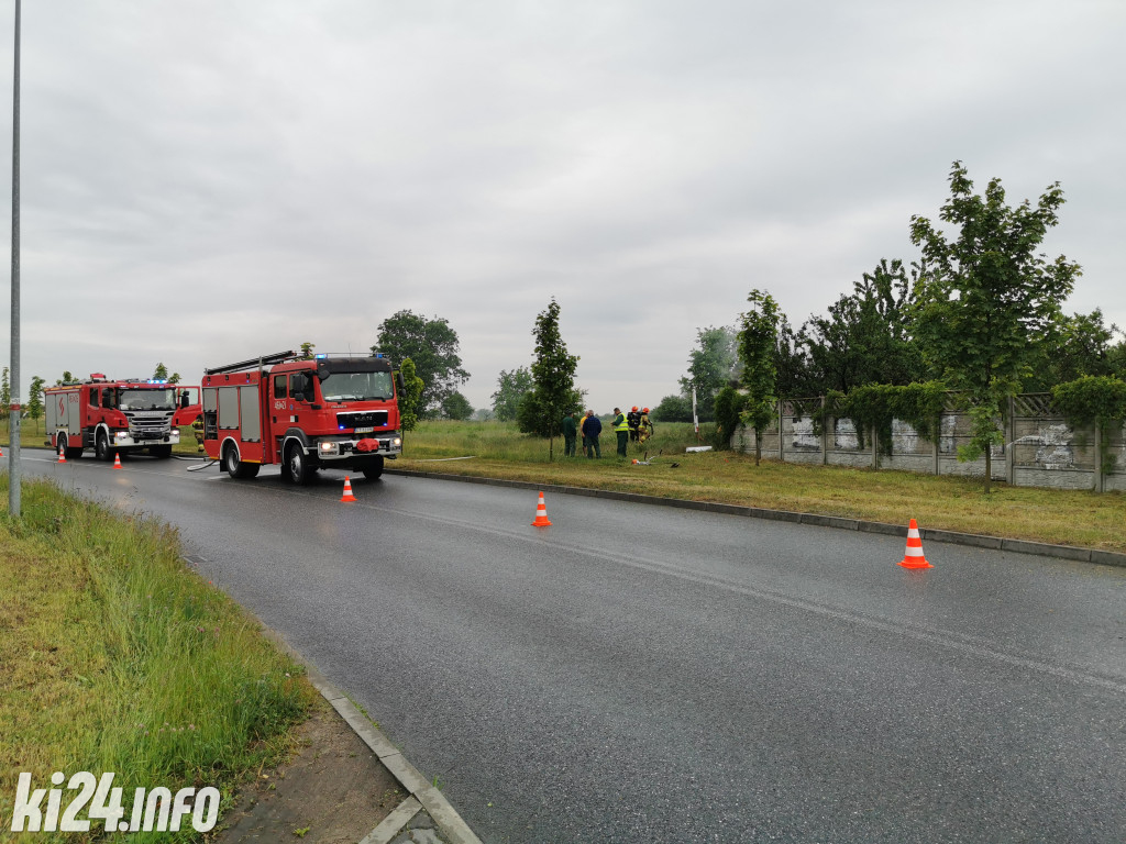 Pożar na działkach
