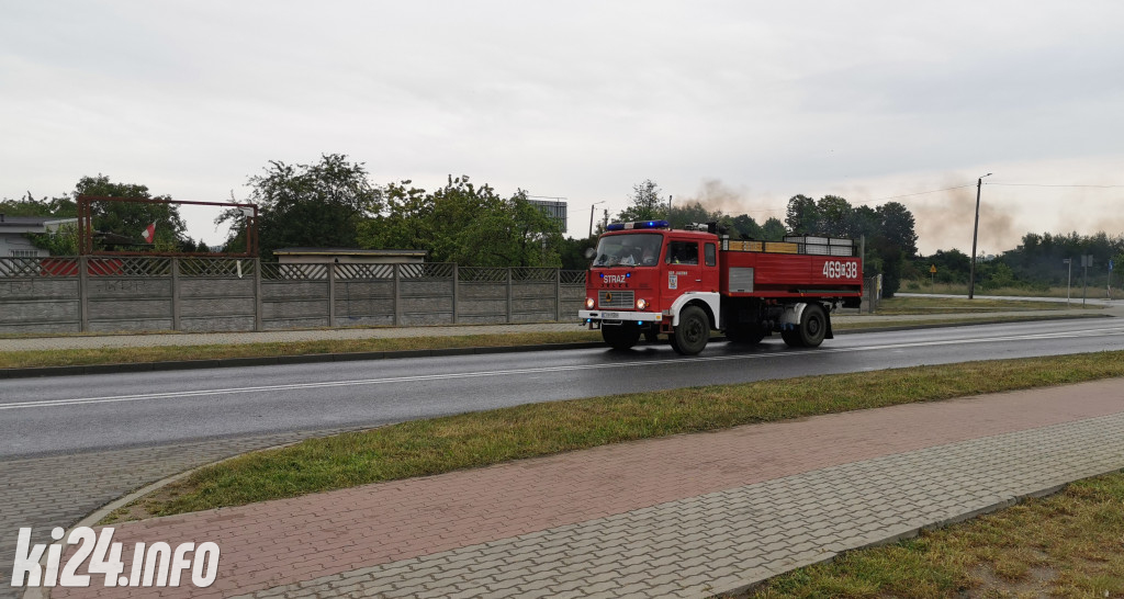 Pożar na działkach