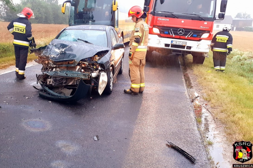 Wypadek samochodowy pod Kruszwicą