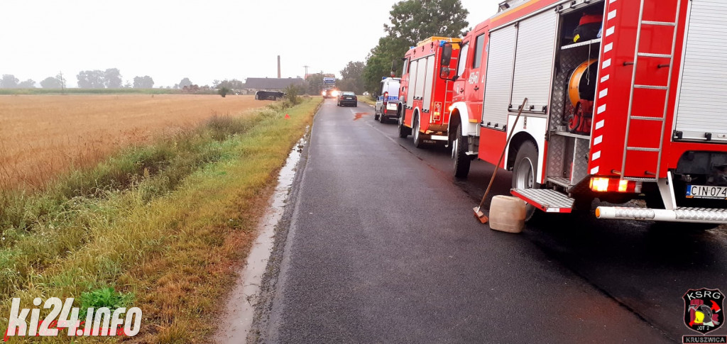 Wypadek samochodowy pod Kruszwicą